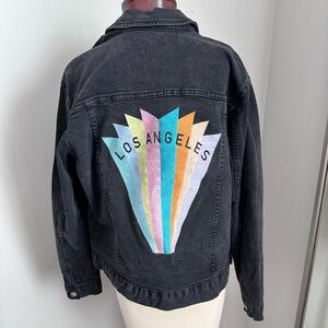 Pac Sun Los Angeles Embroidered Denim Jacket